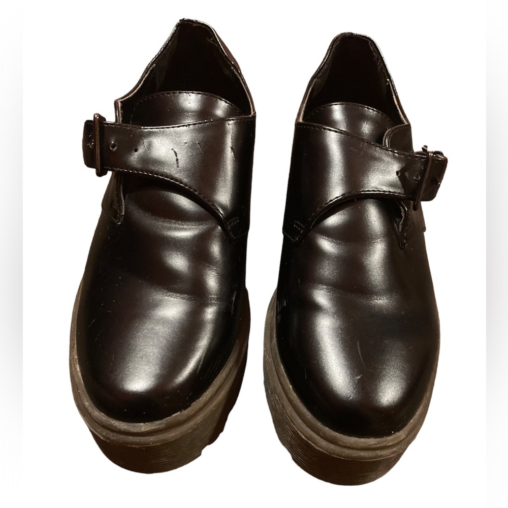 Platform Loafers with Buckle